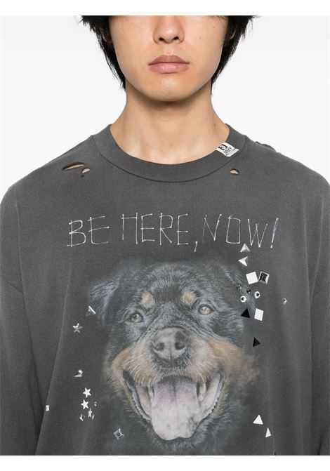 ls dog printed tee man black MAISON MIHARA YASUHIRO | J15LT751BLACK